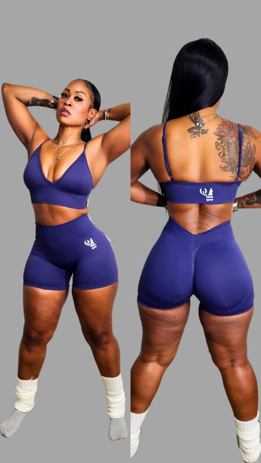 QTB Curve lift "Da Body"  V-cut seamless short set